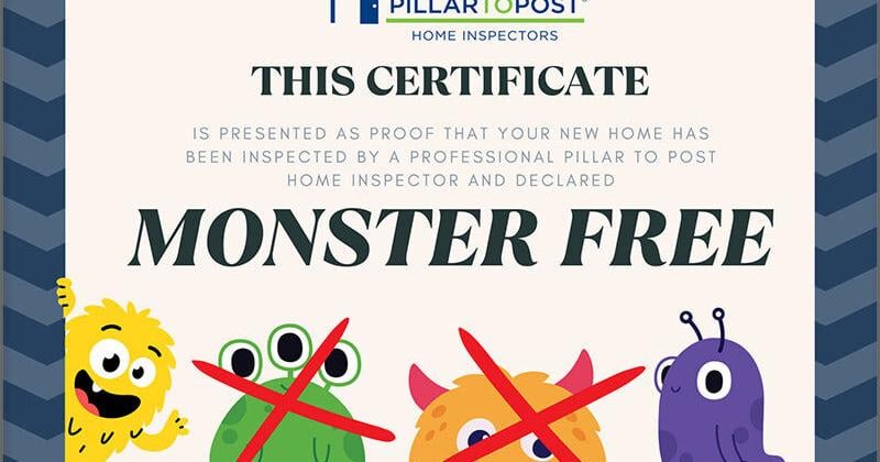 Pillar To Post® Home Inspections Include ‘Monster Free’ Certificates for a Spooktacularly Safe Holiday Season | International