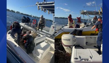 Coast Guard helps 2 boaters after vessel takes on water near Cape Coral Bridge