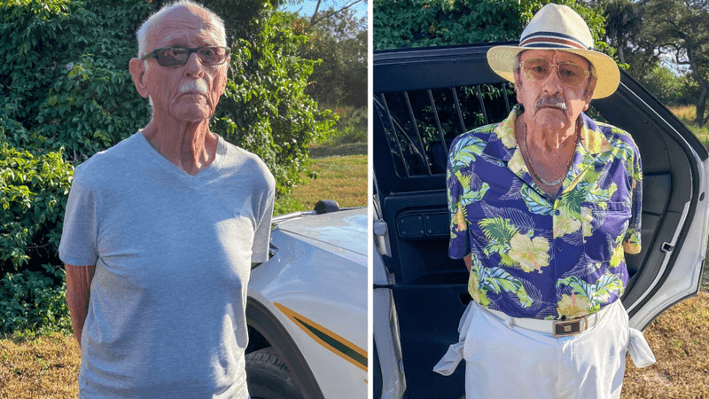 FILE -{ }Claude Higgins, 82, and Dallas Freeman, 87, allegedly exposed themselves and propositioned undercover deputies for sexual activity. Both were booked on counts of exposure of sexual organs. (SLCSO){ }