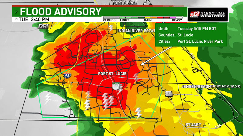 Flood Advisory for Port St. Lucie. (WPEC)