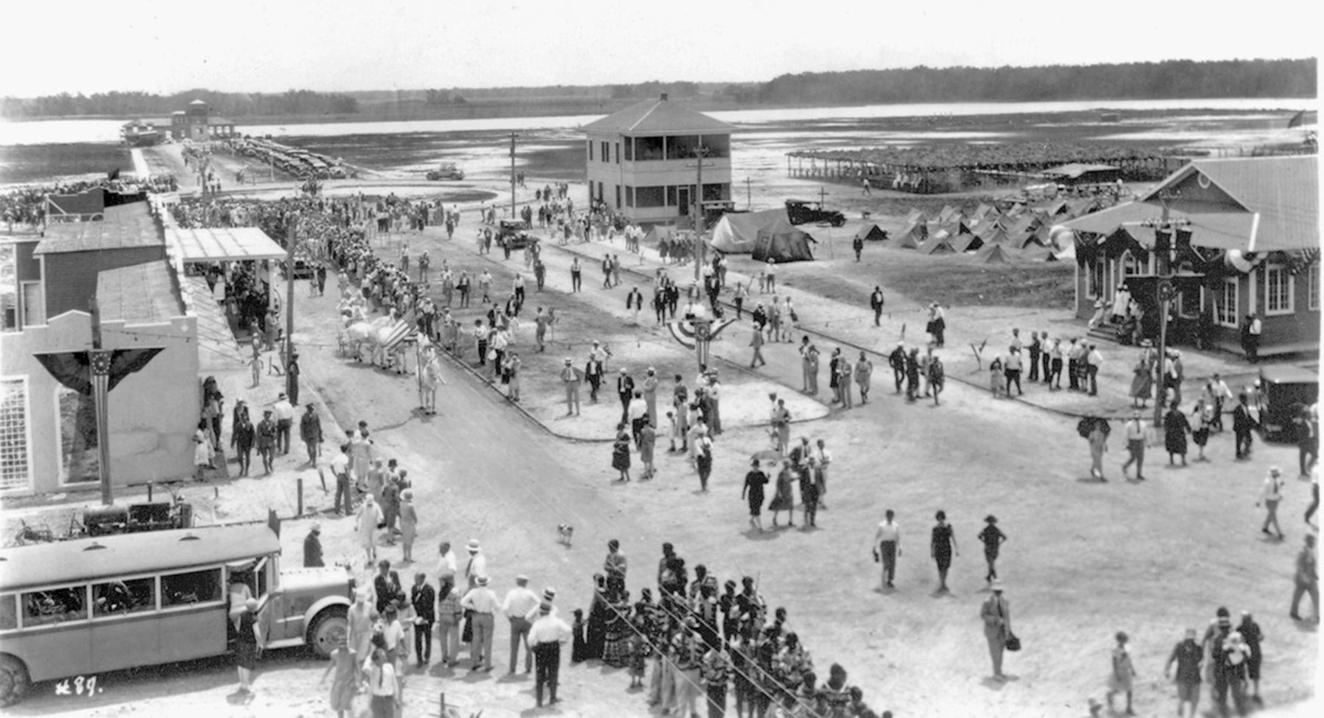 Opening day ceremonies for the Tamiami Trail at Everglades City (then known as Everglade) on April 27, 1928.