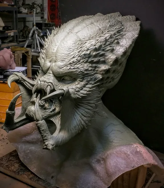 Wayne Anderson's sculpture for the "hero head" (the design of the main monster mask) in the new movie "The Predator."