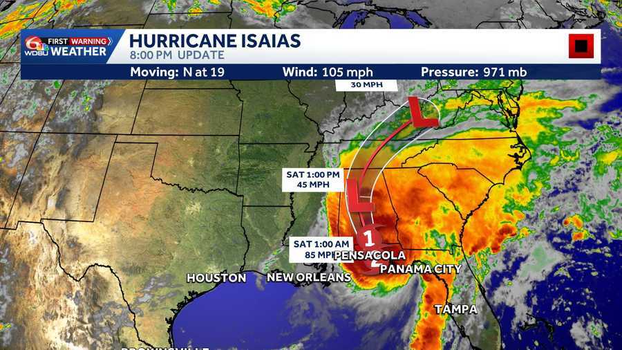 Hurricane Isaias: Path, forecast and landfall timeline