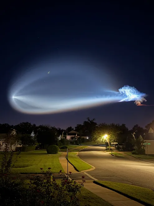 Mark Zeigler caught the SpaceX jellyfish outside his home near Southwood.
