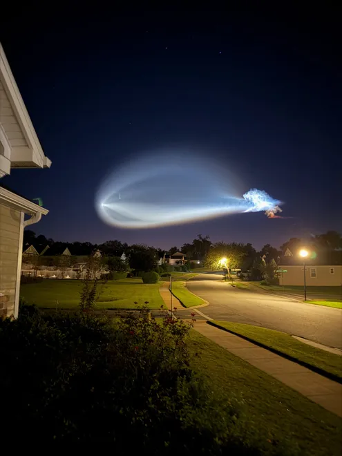 Mark Zeigler caught the SpaceX jellyfish outside his home near Southwood.