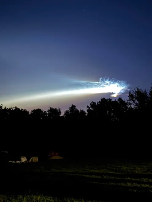 Alan Hanstein, director of the Challenger Learning Center, captured these photos of the SpaceX jellyfish in the skies above Tallahassee.