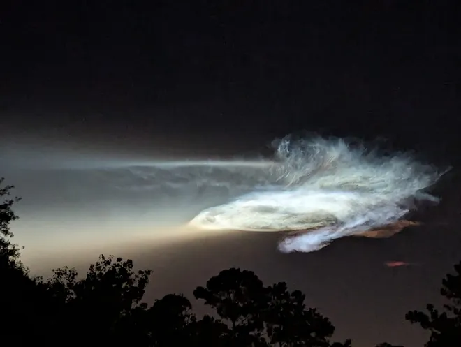 Liam Hatfield captured this photo of the SpaceX jellyfish over northeast Tallahsseee.