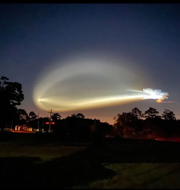 Liam Hatfield captured this photo of the SpaceX jellyfish over northeast Tallahsseee.