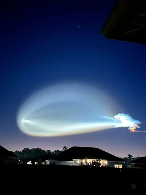 Marty Roberts captured this image of the SpaceX jellyfish over Crawfordville on Oct. 13, 2026.