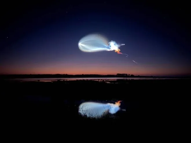 Scott Ball captured this photo of the SpaceX jellyfish over St. Marks on Oct. 13, 2026.