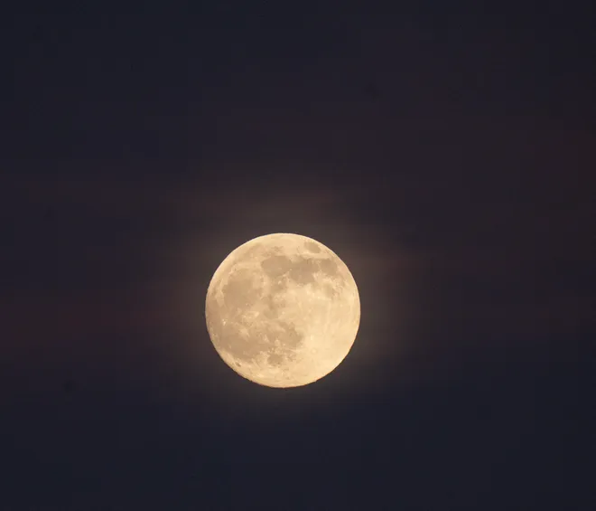The moon is seen over Fort Myers  on Friday, Sept. 25, 2026.