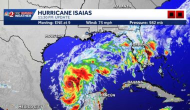 Hurricane Isaias: New warnings issued along Gulf coast