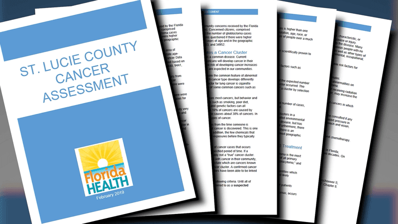The Florida Department of Health’s 2019 review examined glioblastoma diagnoses from 1998 through 2017 in ZIP codes 34952, 34982 and 34983. It found no statistically significant increase and did not designate a cancer cluster. (WPEC)
