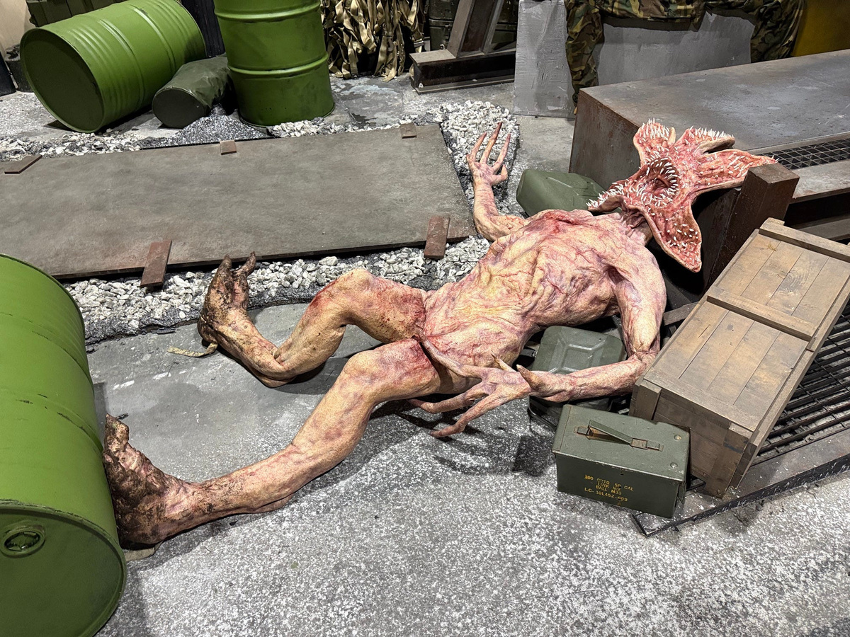 This demogorgan in the "Stranger Things" haunted house was no match for Will Byers and his friends.