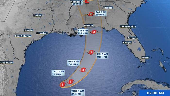 Hurricane Isaias is expected to get stronger on its way to Florida, Alabama and Mississippi coasts