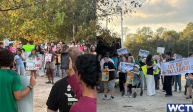 Tallahassee protesters rally outside Chile and Chili’s food truck after ICE detainment of three employees