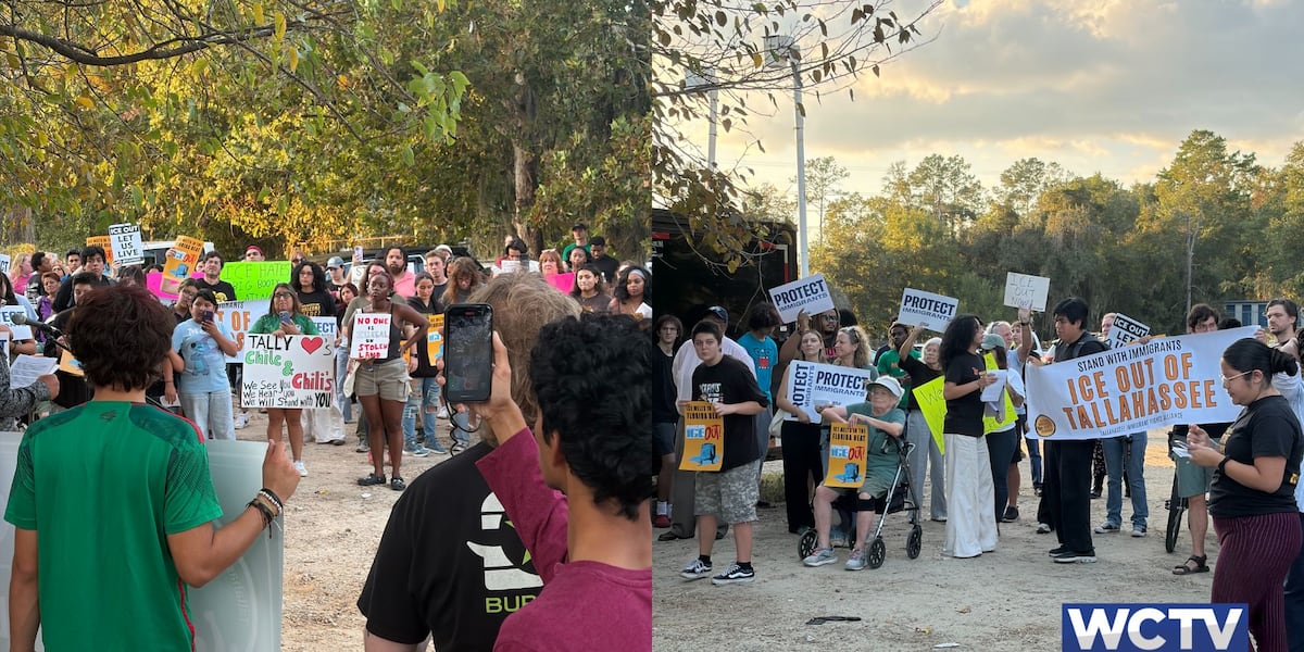 Tallahassee protesters rally outside Chile and Chili’s food truck after ICE detainment of three employees