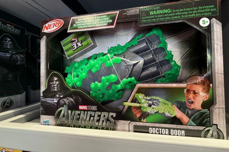 Avengers Doomsday Doctor Doom NERF blaster at Islands of Adventure