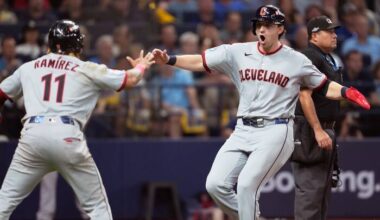 Chase DeLauter and José Ramírez lead the Guardians to a 7-3 win over the Rays in Game 1 of the ALCS
