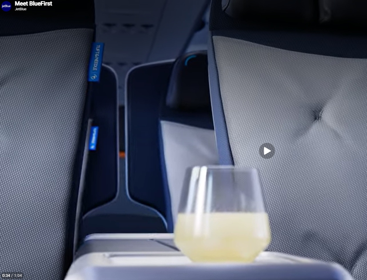 JetBlue's BlueFirst Cabin Now On Sale