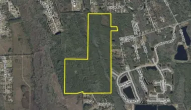 The boundaries of a proposed 200-acre development near the busy intersection of Interstate 95 and State Road 16 in St. Johns County