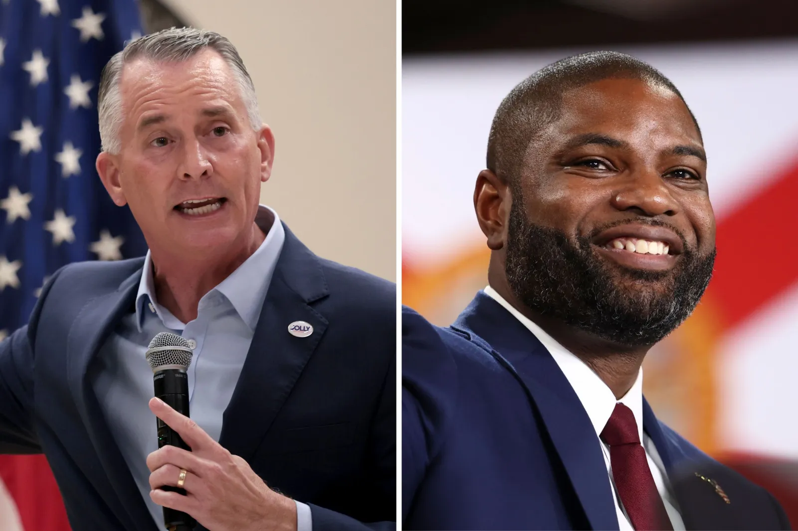 A new survey found Republican Byron Donalds (R) and Democrat David Jolly tied in the race for Florida governor. I Getty Images