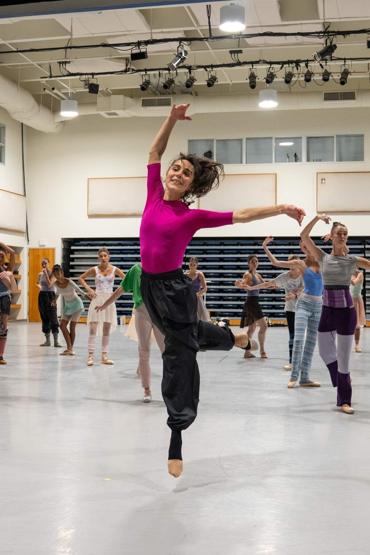 Returning home to Miami City Ballet, Patricia Delgado rehearses her “Push the Buttons of the Civilized.”