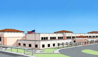 An updated conceptual rendering of the new Venetia Elementary School.