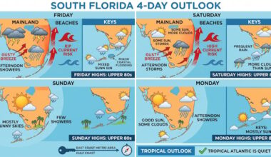 Breezy Conditions, Beach Hazards, and Afternoon Storms Ahead for South Florida