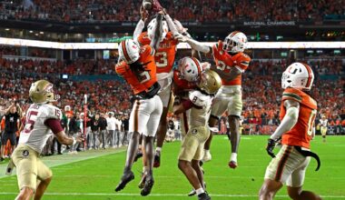 Miami is No. 1 in AP Top 25 for 1st time since ’02, No. 2 BYU’s ranking best since ’84 title season – NBC 6 South Florida