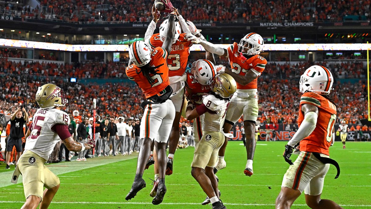 Miami is No. 1 in AP Top 25 for 1st time since ’02, No. 2 BYU’s ranking best since ’84 title season – NBC 6 South Florida