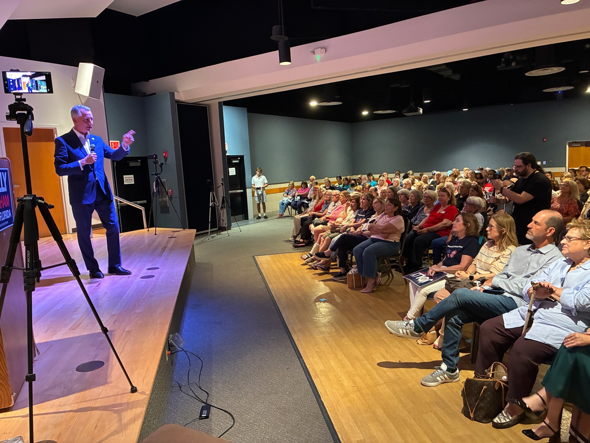 David Jolly on stage in July near Delray Beach (Steve Bousquet/Sun Sentinel)