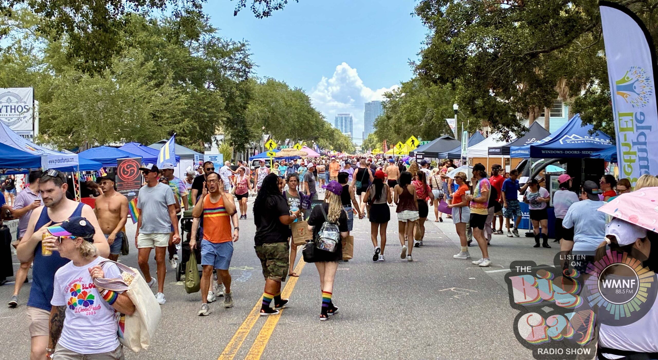 Spectators fill the streets of St. Petersburg for the St. Pete Pride Street Festival.