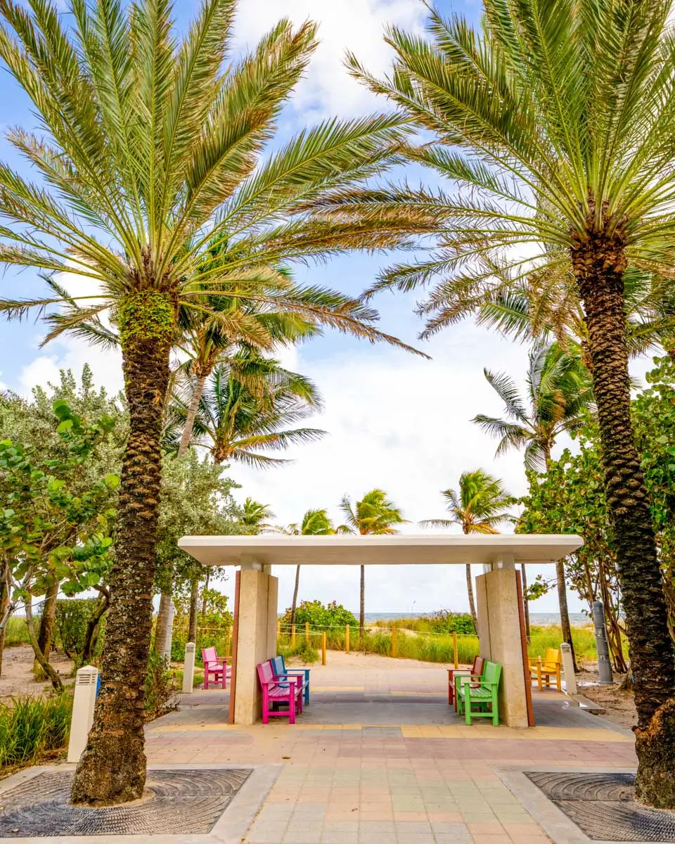 Lauderdale By The Sea beach entrance portal near Fort Lauderdale, Florida