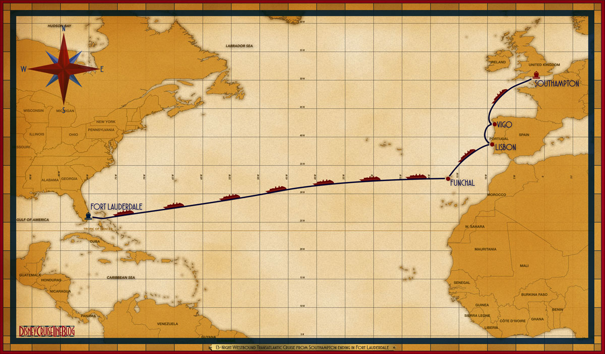 Personal Navigators: Disney Dream 13-Night Westbound Transatlantic Cruise from Southampton ending in Fort Lauderdale – September 14, 2026