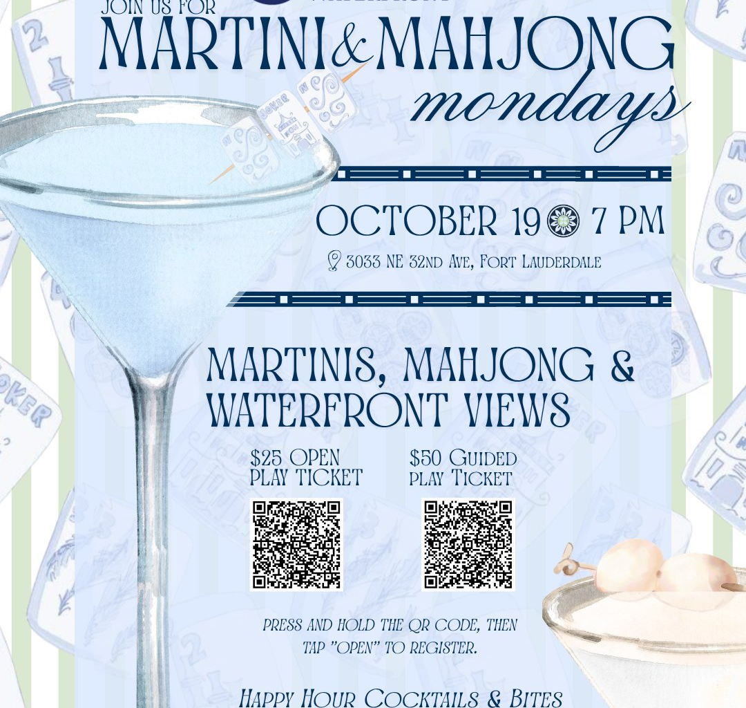 Martini & Mahjong Mondays at Shooters Waterfront