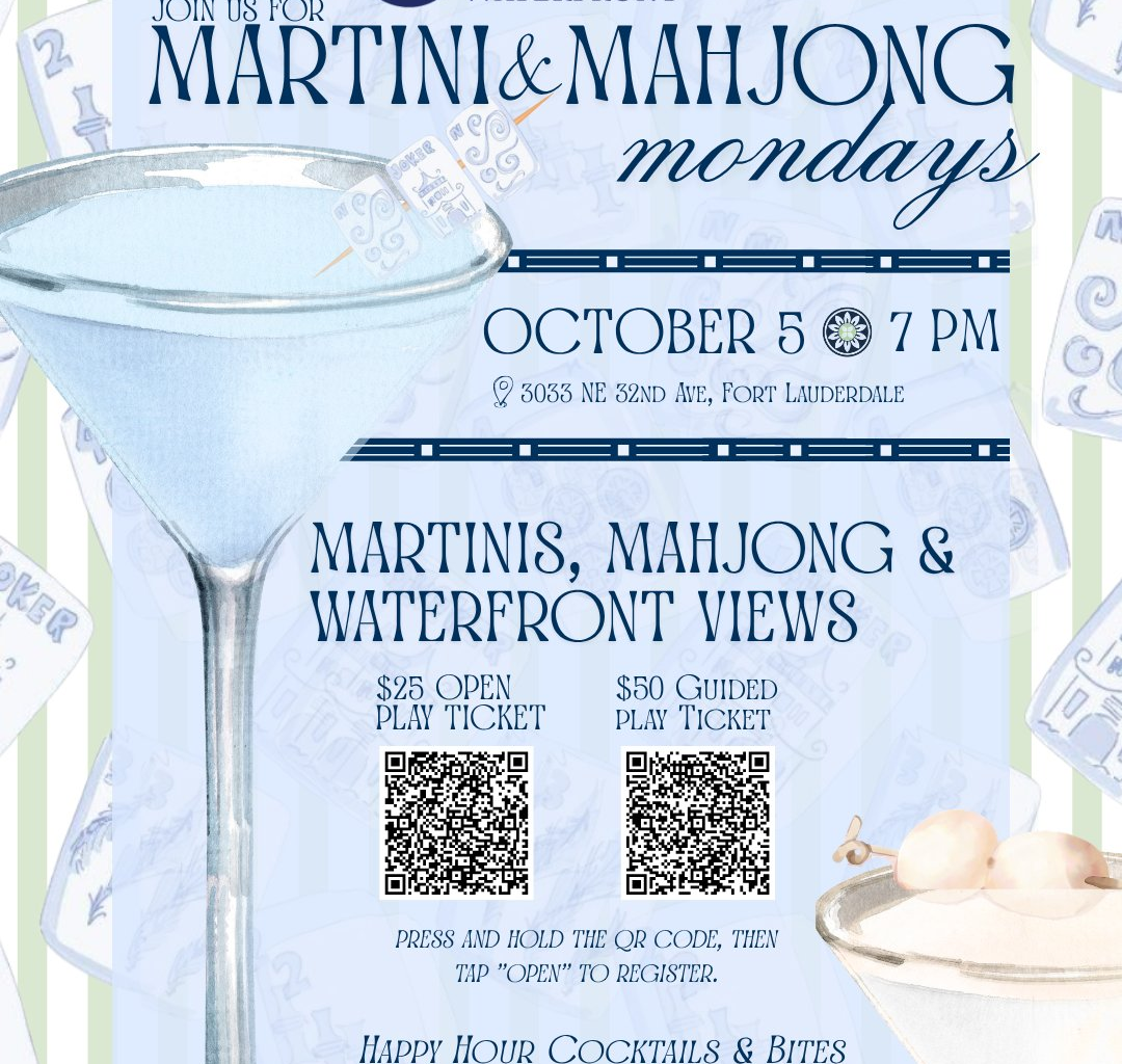 Martini & Mahjong Mondays at Shooters Waterfront