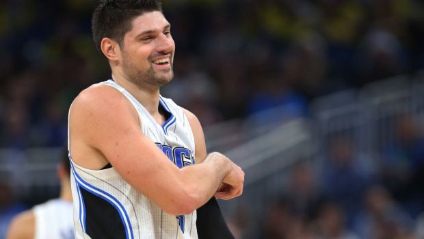 After enduring six years of losing, Orlando Magic center Nikola Vucevic finally has a reason to smile as he leads the team into the playoffs against the Toronto Raptors.(Ricardo Ramirez Buxeda/Orlando Sentinel)