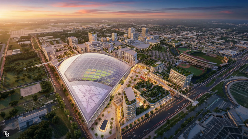 The Rays’ planned $2.36 billion stadium would anchor an $8 billion-to-$10 billion redevelopment of the Hillsborough College campus, a 130-acre district central to the new owners’ plan to transform the franchise’s economics.