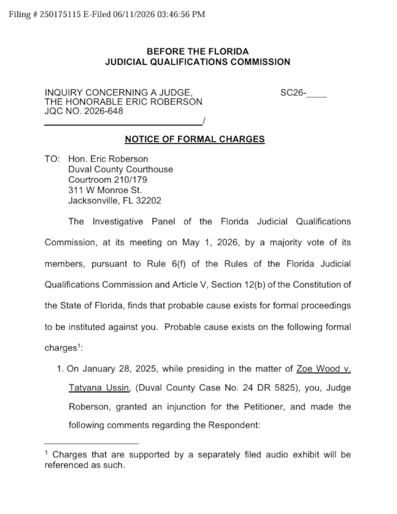 Judge Eric Roberson complaint