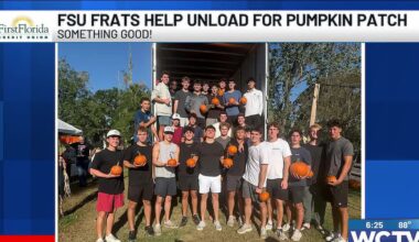 Something Good: FSU frats help unload for pumpkin patch