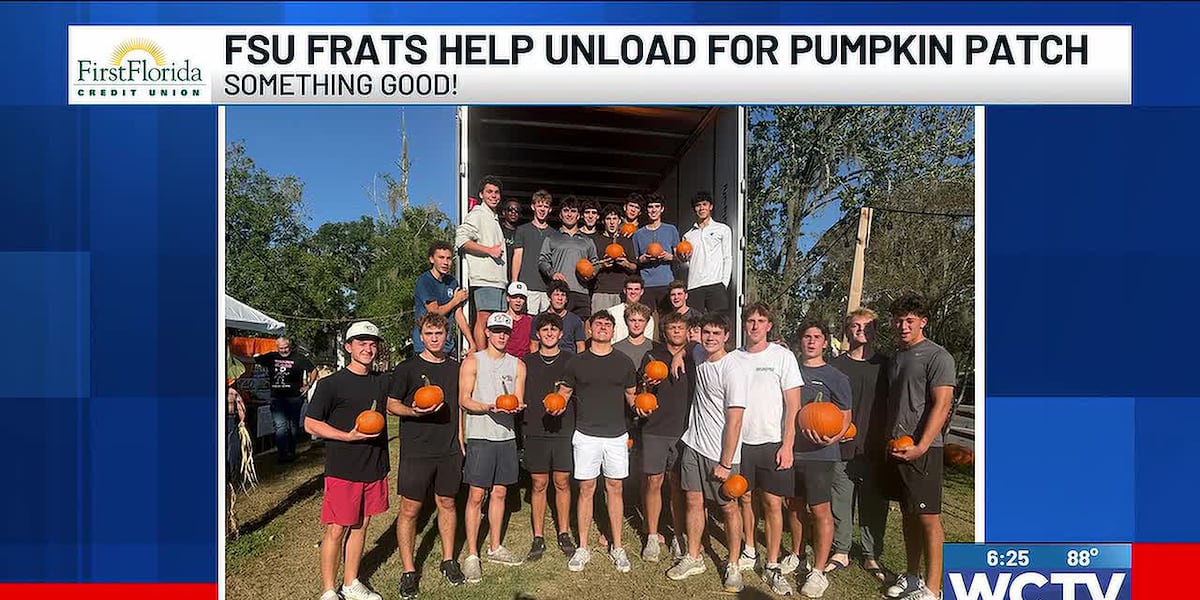 Something Good: FSU frats help unload for pumpkin patch