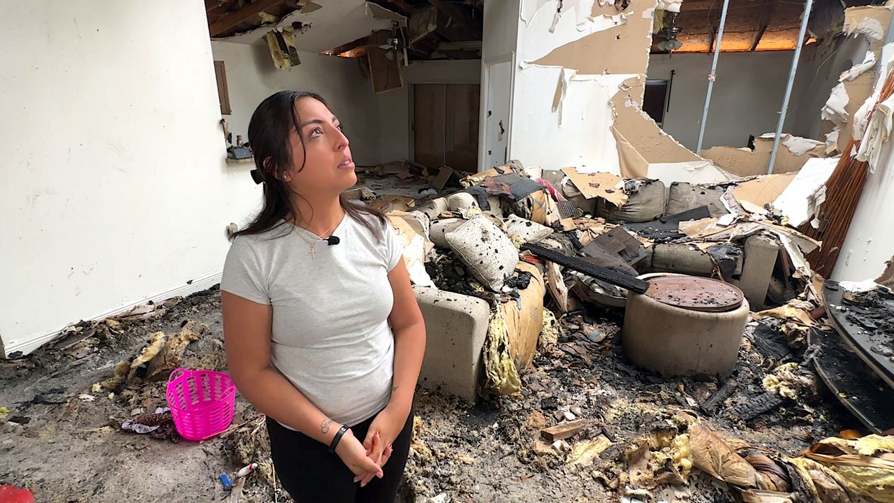 Lightning strike, fire leave Apopka family without a home