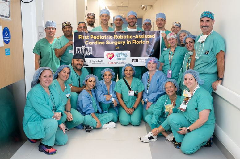 Florida’s first pediatric cardiac robotic surgery performed at Nicklaus Children’s Hospital Miami’s Community News