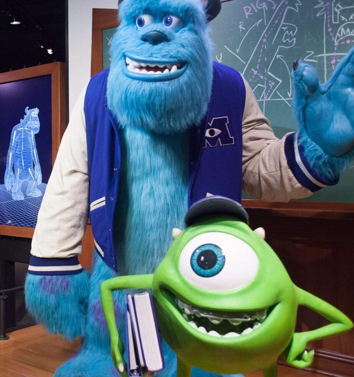 Sulley and Mike from “Monsters, Inc.” are among the familiar Pixar characters featured throughout “The Science Behind Pixar,” which explores the technology and artistry behind the studio’s films.
