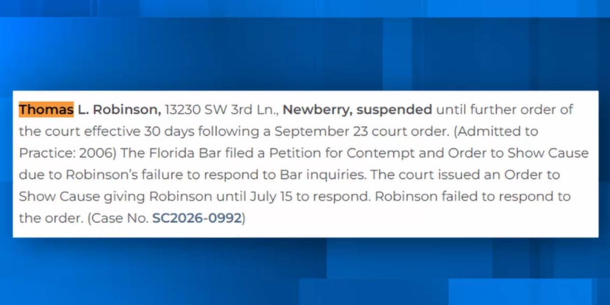 Newberry attorney suspended for missing court deadline