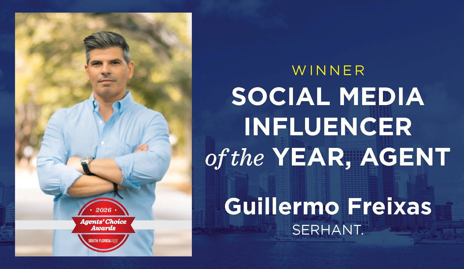 Social Media Influencer of the Year: Guillermo Freixas, SERHANT.