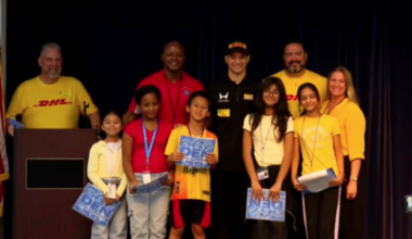 IndyCar champion Alex Palou hosts pep rally, donates backpacks filled with supplies and $10K at Dania Elementary - WSVN 7News | Miami News, Weather, Sports