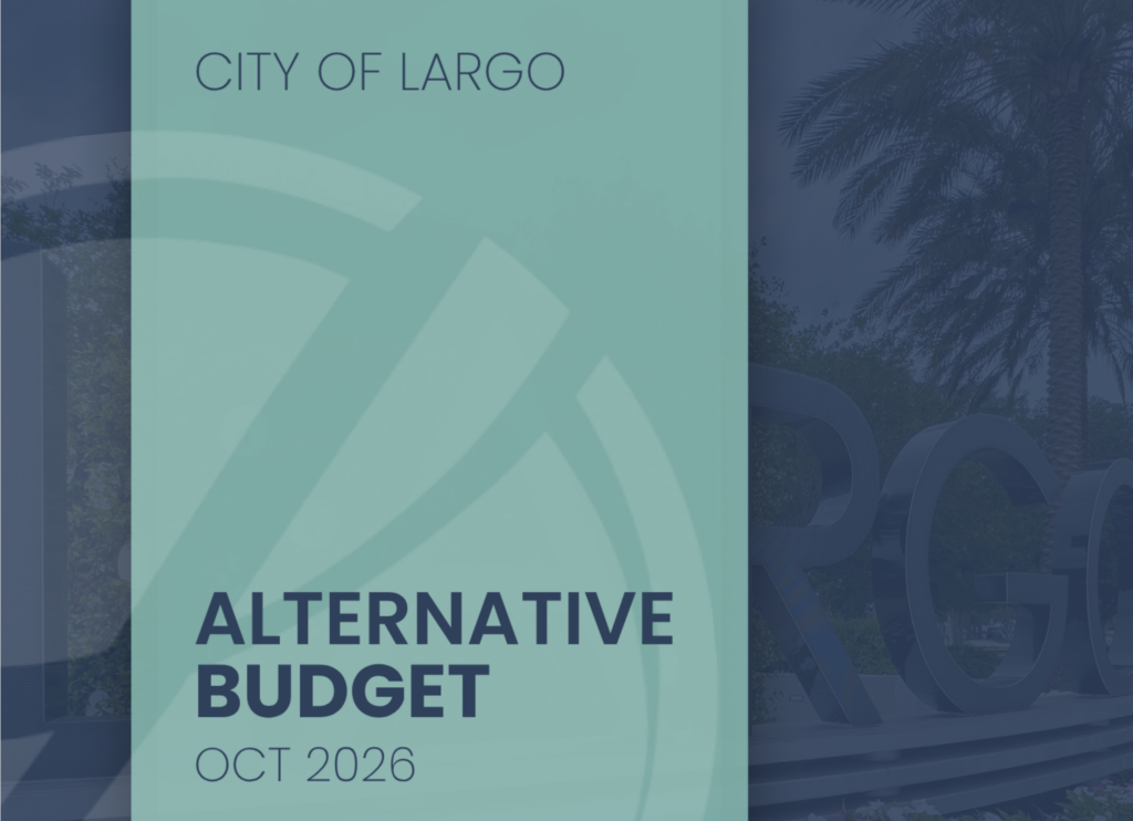 Cover page for city of Largo alternative budget