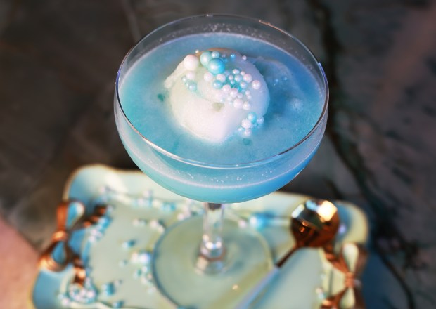 Tiffany, a specialty cocktail at Sweetwaters restaurant inside Huizenga Park in Fort Lauderdale, Monday, Oct. 12, 2026. (Carline Jean/South Florida Sun Sentinel)